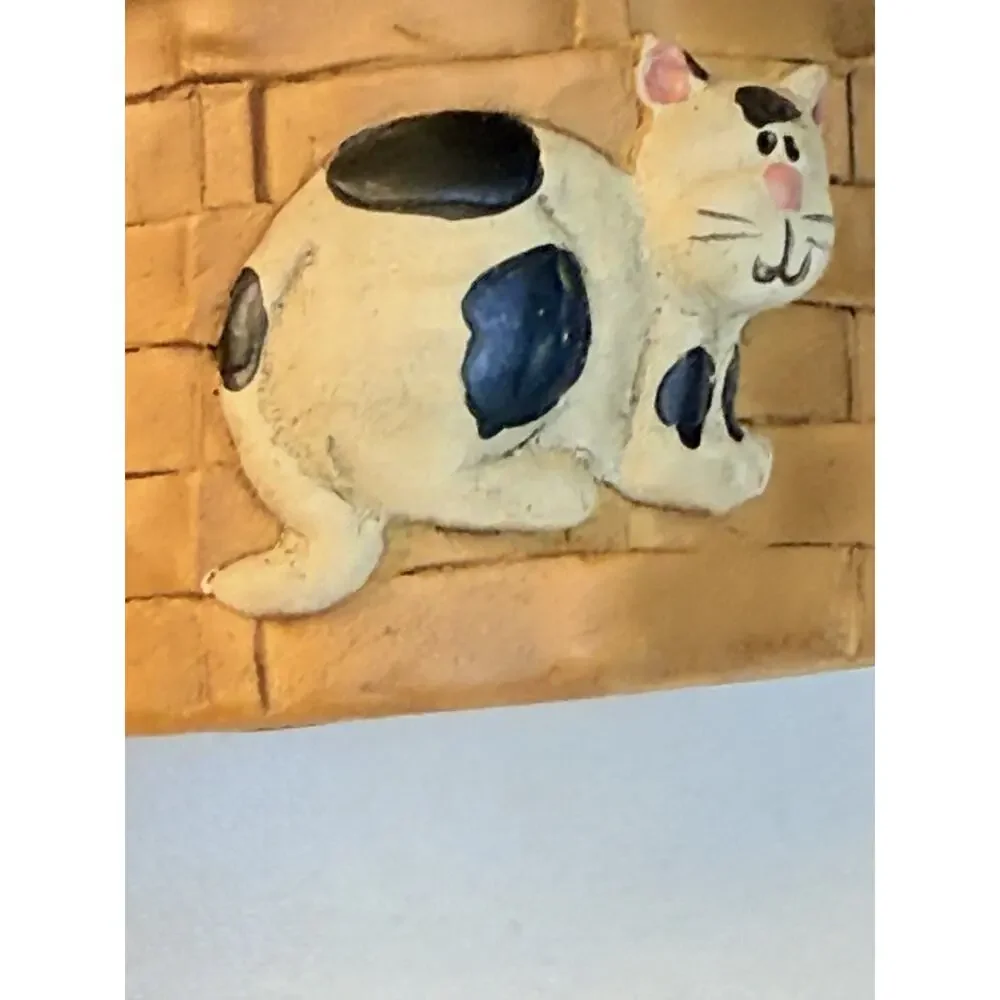 Blossom Bucket Suzi 08 Cat Basket Folk Art Farm Decor